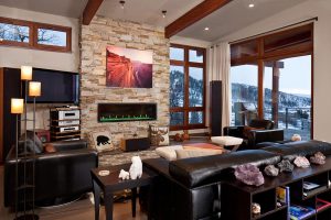 great room with fireplace
