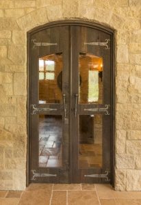 glass ornate doors